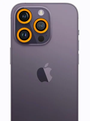 Newface iPhone 12 Pro Max Neon Fosforlu Kamera Lens - Sarı