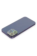 Newface iPhone 12 Pro Max Renkli Kamera Lens Koruma Cam - Yeşil-Sarı - Görsel 2