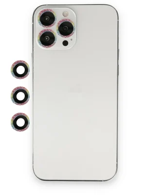 Newface iPhone 12 Pro Max Shine Kamera Lens - Rainbow