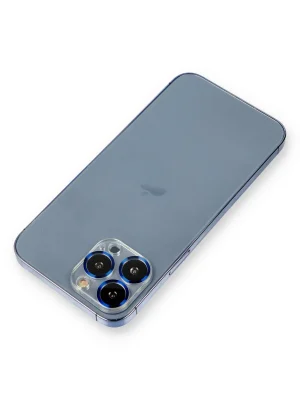 Newface iPhone 12 Pro Metal Kamera Lens Koruma Cam - Mavi