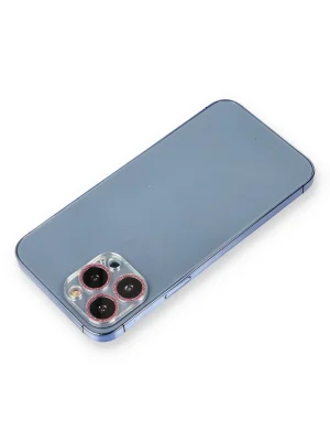 Newface iPhone 12 Pro Shine Kamera Lens Koruma Cam - Pembe