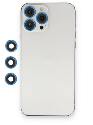 Newface iPhone 12 Pro Shine Kamera Lens - Mavi