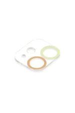 Newface iPhone 12 Renkli Kamera Lens Koruma Cam - Sarı-Turuncu - Görsel 3