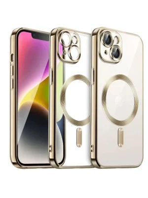 Newface iPhone 13 Kılıf Kross Magneticsafe Kapak - Gold