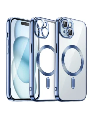 Newface iPhone 13 Kılıf Kross Magneticsafe Kapak - Sierra Blue