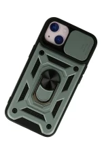 Newface iPhone 13 Kılıf Pars Lens Yüzüklü Silikon - Yeşil - Görsel 3