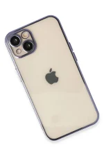 Newface iPhone 13 Kılıf Razer Lensli Silikon - Mor - Görsel 3