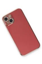 Newface iPhone 13 Kılıf Volet Silikon - Kırmızı - Görsel 3