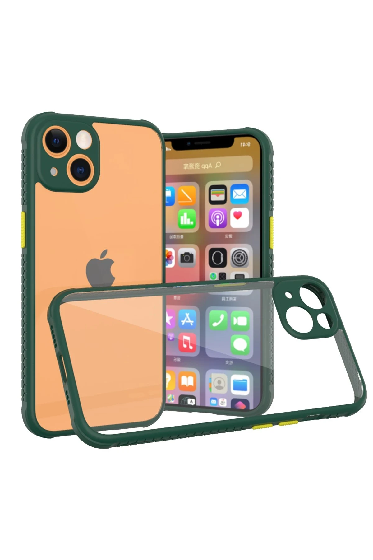 newface-iphone-13-mini-kilif-miami-seffaf-silikon-koyu-yesil-default.webp Newface iPhone 13 Mini Kılıf Miami Şeffaf Silikon - Koyu Yeşil - Görsel 1