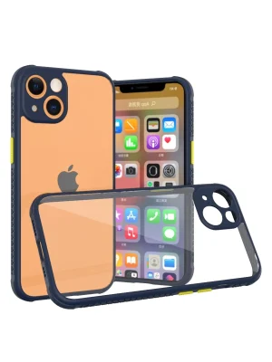 Newface iPhone 13 Mini Kılıf Miami Şeffaf Silikon - Lacivert