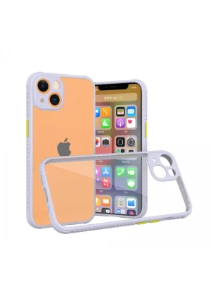 Newface iPhone 13 Mini Kılıf Miami Şeffaf Silikon - Lila