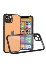 Newface iPhone 13 Mini Kılıf Miami Şeffaf Silikon - Siyah