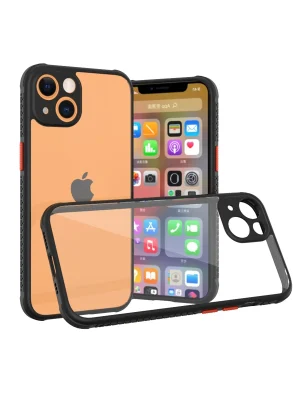 Newface iPhone 13 Mini Kılıf Miami Şeffaf Silikon - Siyah