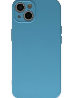 Newface iPhone 13 Mini Kılıf Nano içi Kadife  Silikon - Mavi
