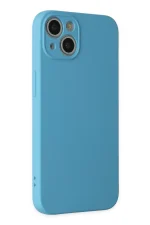 Newface iPhone 13 Mini Kılıf Nano içi Kadife Silikon - Mavi - Görsel 2