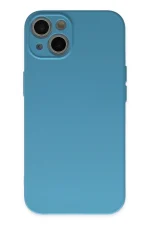 Newface iPhone 13 Mini Kılıf Nano içi Kadife Silikon - Mavi - Görsel 3