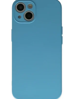 Newface iPhone 13 Mini Kılıf Nano içi Kadife Silikon - Mavi
