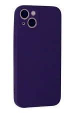 Newface iPhone 13 Mini Kılıf Nano içi Kadife Silikon - Mor - Görsel 3
