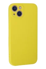 Newface iPhone 13 Mini Kılıf Nano içi Kadife Silikon - Sarı - Görsel 3