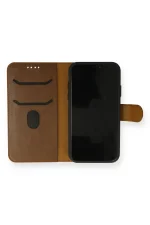 Newface iPhone 13 Mini Kılıf Trend S Plus Kapaklı Kılıf - Taba - Görsel 2