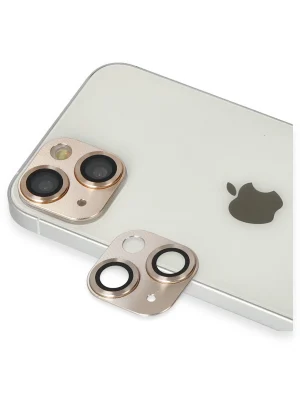 Newface iPhone 13 Pers Alüminyum Kamera Lens - Gold