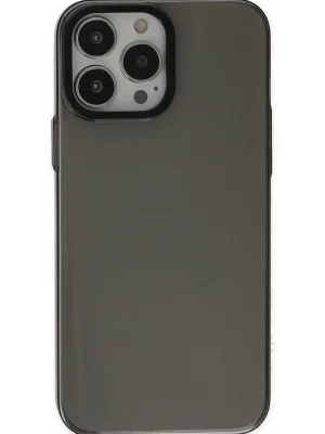 Newface iPhone 13 Pro Kılıf Anka PC Sert Metal Kapak - Siyah