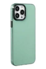 Newface iPhone 13 Pro Kılıf Anka PC Sert Metal Kapak - Yeşil - Görsel 2