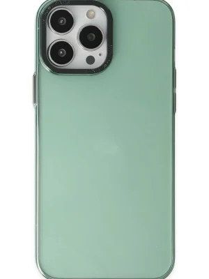Newface iPhone 13 Pro Kılıf Anka PC Sert Metal Kapak - Yeşil