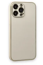 Newface iPhone 13 Pro Kılıf Coco Deri Silikon Kapak - Beyaz - Görsel 2