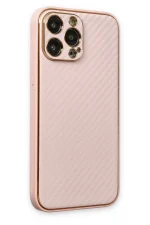 Newface iPhone 13 Pro Kılıf Coco Karbon Silikon - Pembe - Görsel 2