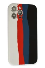 Newface iPhone 13 Pro Kılıf Ebruli Lansman Silikon - Beyaz-Siyah - Görsel 3