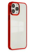 Newface iPhone 13 Pro Kılıf Element Silikon - Kırmızı - Görsel 2