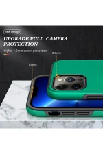Newface iPhone 13 Pro Kılıf Elit Yüzüklü Kapak - Yeşil - Görsel 7