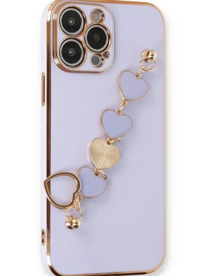 Newface iPhone 13 Pro Kılıf Esila Silikon - Lila