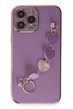 Newface iPhone 13 Pro Kılıf Esila Silikon - Mor