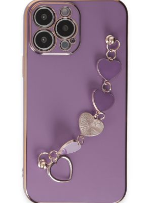 Newface iPhone 13 Pro Kılıf Esila Silikon - Mor