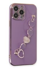 Newface iPhone 13 Pro Kılıf Esila Silikon - Mor - Görsel 3