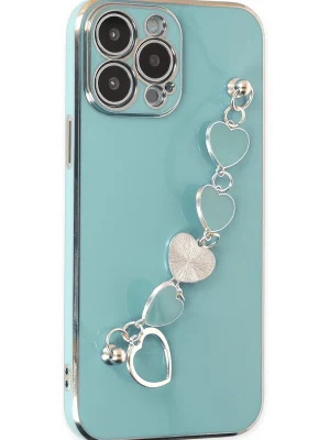 Newface iPhone 13 Pro Kılıf Esila Silikon - Su Yeşili