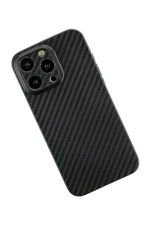 Newface iPhone 13 Pro Kılıf Karbon PP Silikon - Siyah - Görsel 2