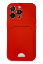 Newface iPhone 13 Pro Kılıf Kelvin Kartvizitli Silikon - Kırmızı
