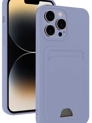 Newface iPhone 13 Pro Kılıf Kelvin Kartvizitli Silikon - Lila