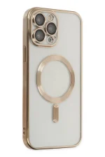Newface iPhone 13 Pro Kılıf Kross Magneticsafe Kapak - Gold - Görsel 2