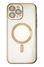 Newface iPhone 13 Pro Kılıf Kross Magneticsafe Kapak - Gold