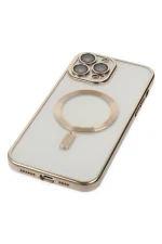 Newface iPhone 13 Pro Kılıf Kross Magneticsafe Kapak - Gold - Görsel 4