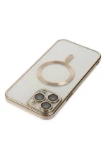 Newface iPhone 13 Pro Kılıf Kross Magneticsafe Kapak - Gold - Görsel 5