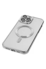 Newface iPhone 13 Pro Kılıf Kross Magneticsafe Kapak - Gümüş - Görsel 4