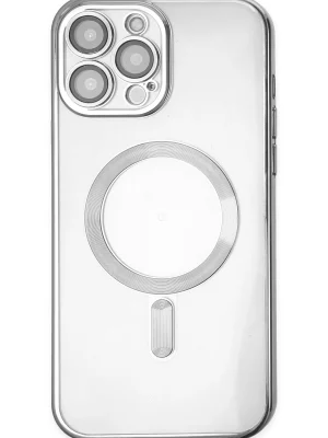 Newface iPhone 13 Pro Kılıf Kross Magneticsafe Kapak - Gümüş