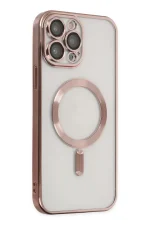 Newface iPhone 13 Pro Kılıf Kross Magneticsafe Kapak - Rose - Görsel 2