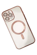 Newface iPhone 13 Pro Kılıf Kross Magneticsafe Kapak - Rose - Görsel 3
