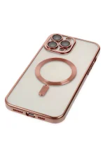 Newface iPhone 13 Pro Kılıf Kross Magneticsafe Kapak - Rose - Görsel 4